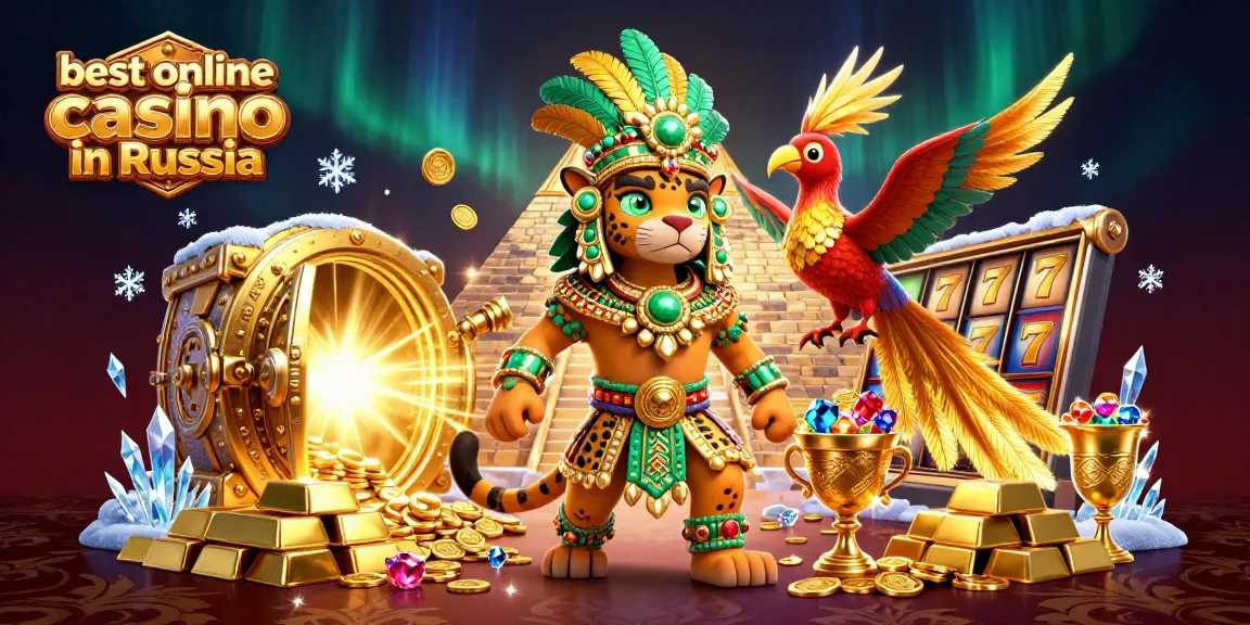Experience the excitement of the best online casino in Russia with vivid illustrations of fortune and adventure.