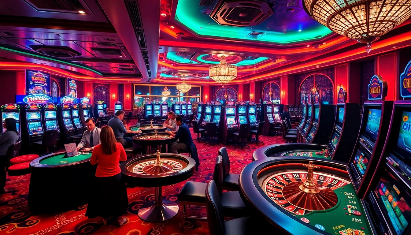 Experience the thrill of SHBETCOM's casino with vibrant tables and excited players.