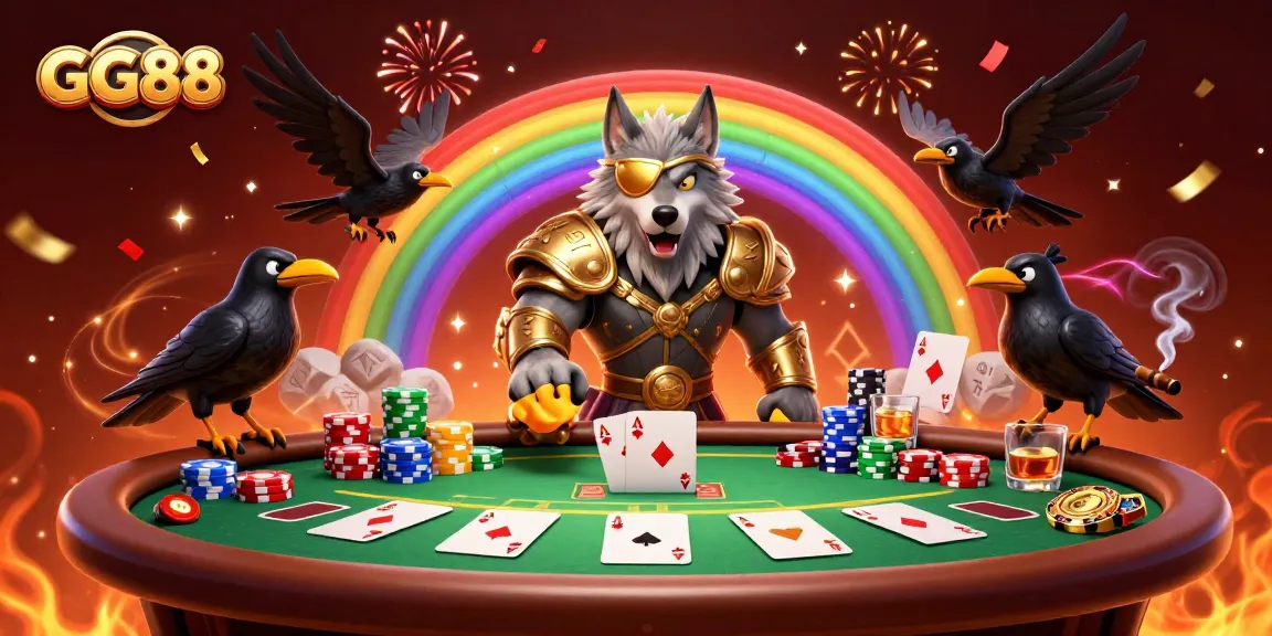 GG88 engages players in a thrilling 3D digital casino scene featuring iconic characters.