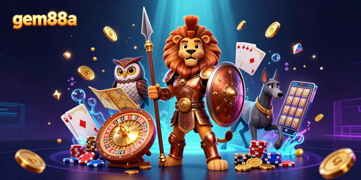 Experience gem88a's thrilling casino atmosphere with classic games and animated characters.