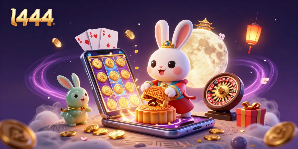 Experience the magic of l444 as the moon rabbit reveals poker chips inside golden mooncakes.