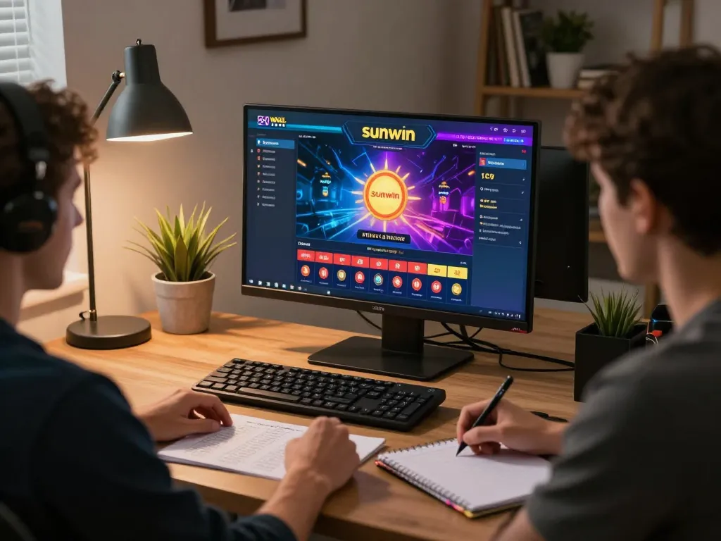 Engaging online gaming experience at home using sunwin casino platform while analyzing betting strategies.