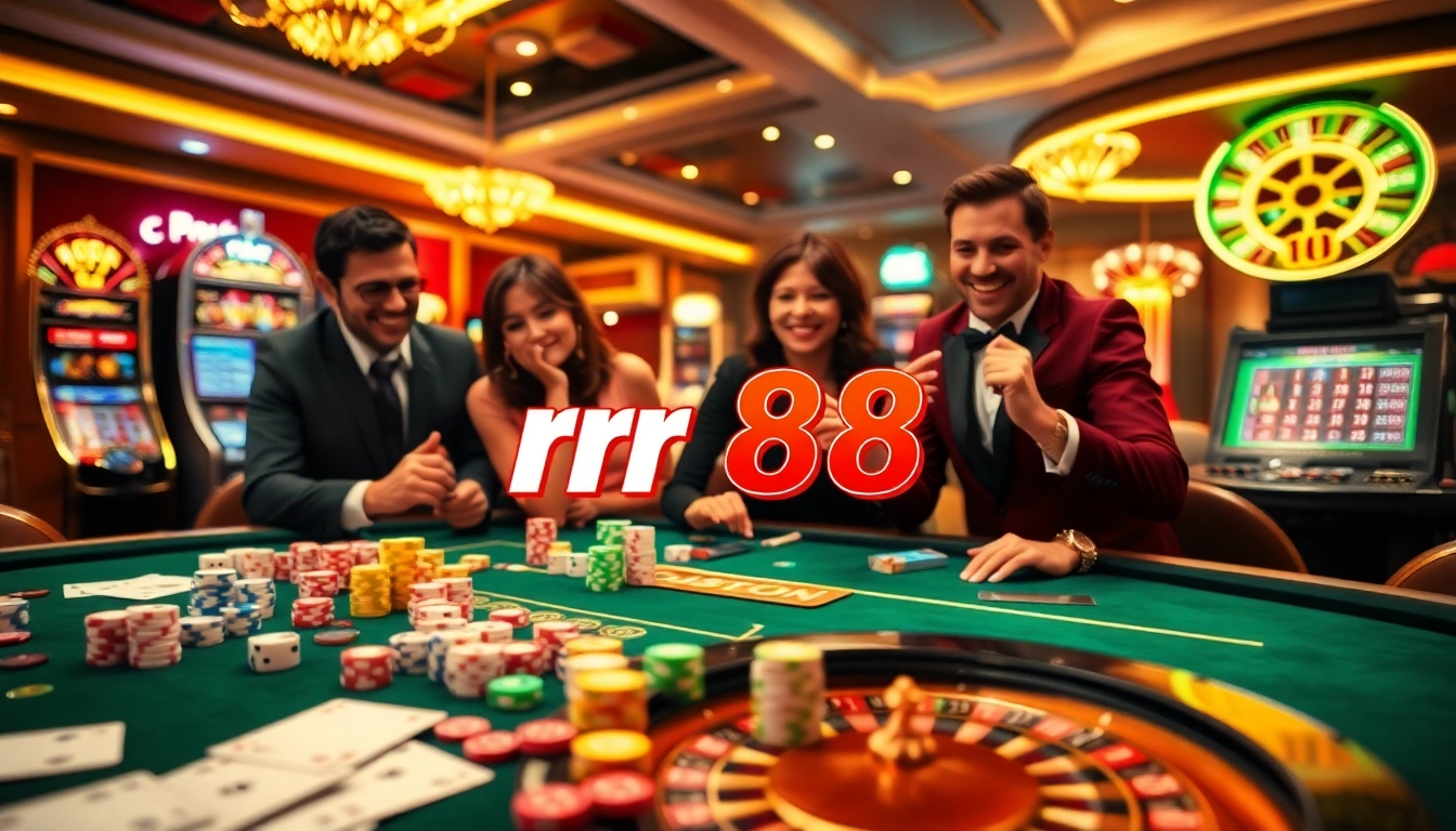 Experience the thrill of rr 88 with exciting gaming tables, vibrant slots, and casino ambiance.