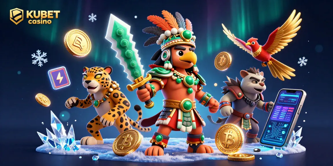 Play at KUBET casino and experience dynamic gaming with colorful 3D characters and cryptocurrency elements.