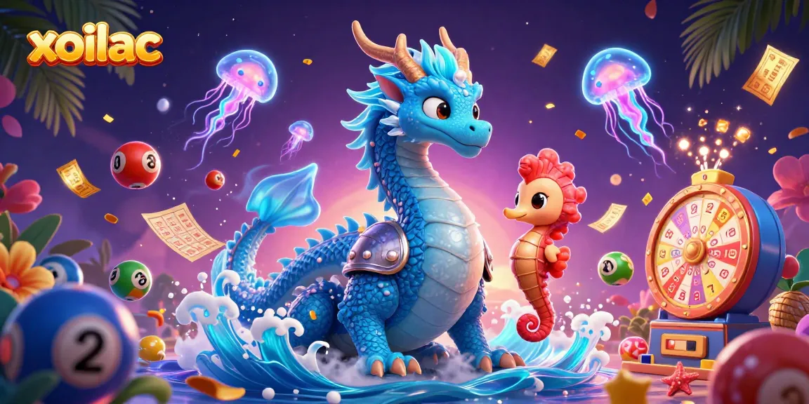Engage with xoilac's thrilling lottery experience featuring vibrant characters and game elements.