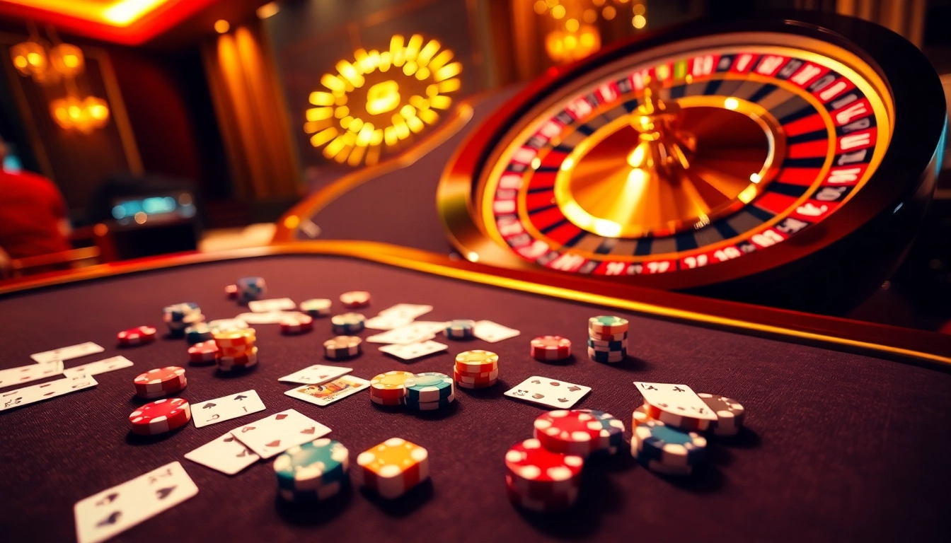 Experience thrilling gameplay at 68VIP with vibrant casino tables and poker gaming excitement.