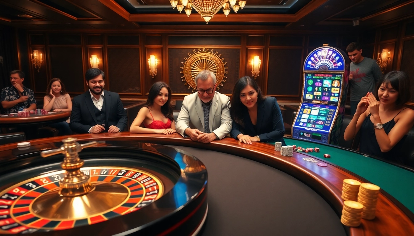 Experience the thrill of winning at https://f1686s.com/ with an elegant casino scene featuring poker chips and a roulette wheel.