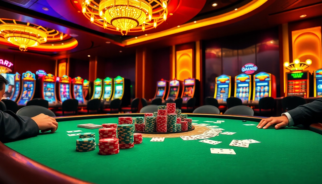 Experience the thrill of gambling at https://cm88.bio/ with vibrant poker chips and an exciting casino scene.