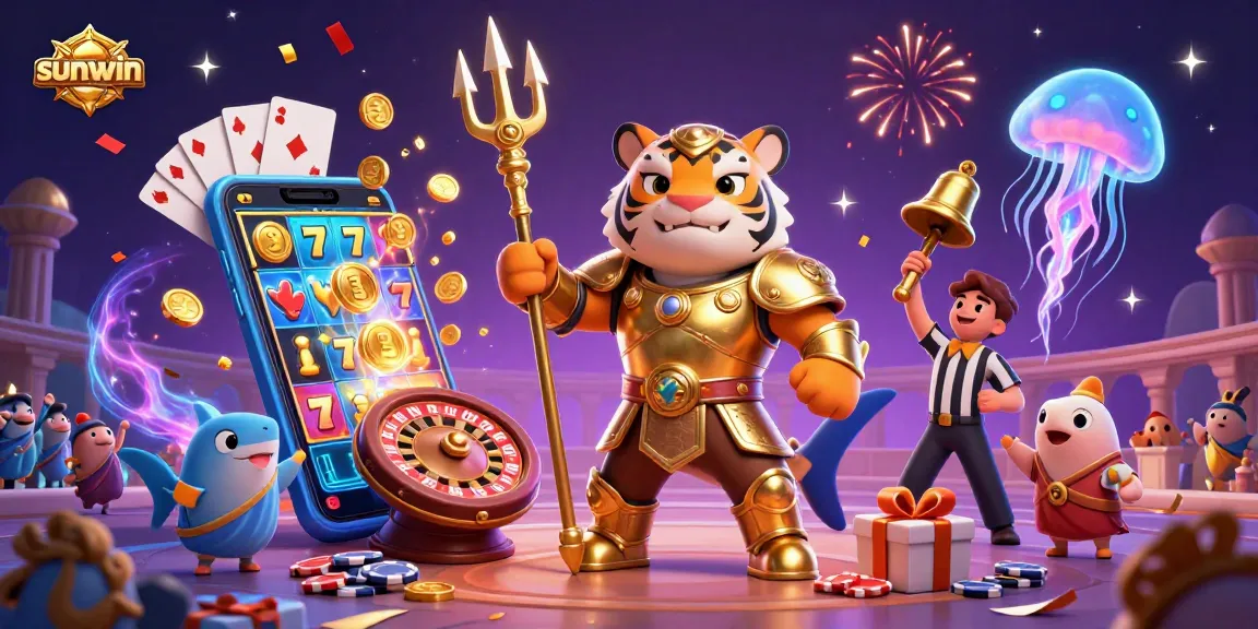 Spin the reels in a vibrant sunwin-themed underwater casino adventure, featuring unique characters and games.