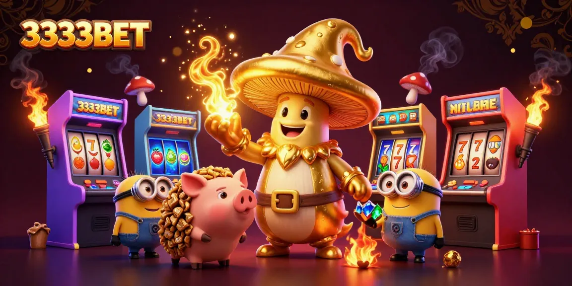 Win big at 3333BET with vibrant golden elements and immersive casino gaming experience.