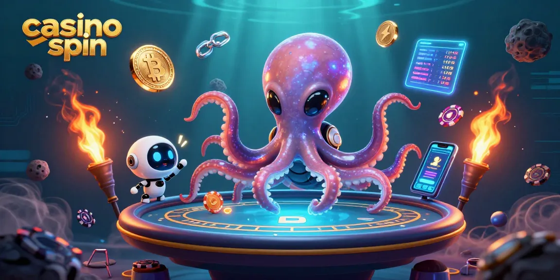 Engage with casino spin excitement through a vibrant 3D alien-themed gaming scene.
