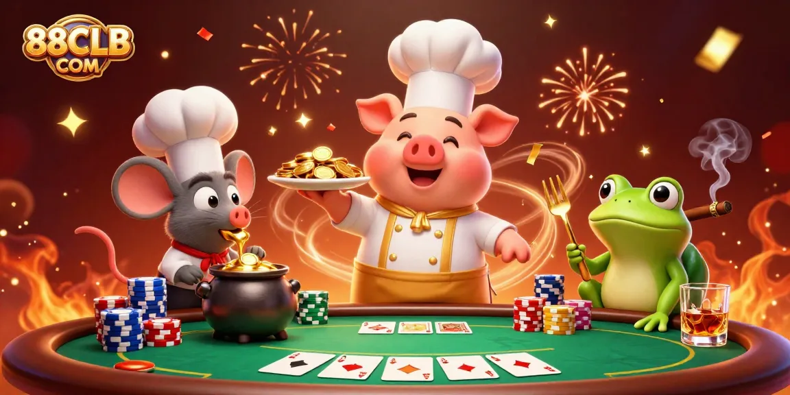 Experience winning at 88CLB COM with vibrant casino action and stunning characters in a detailed scene.